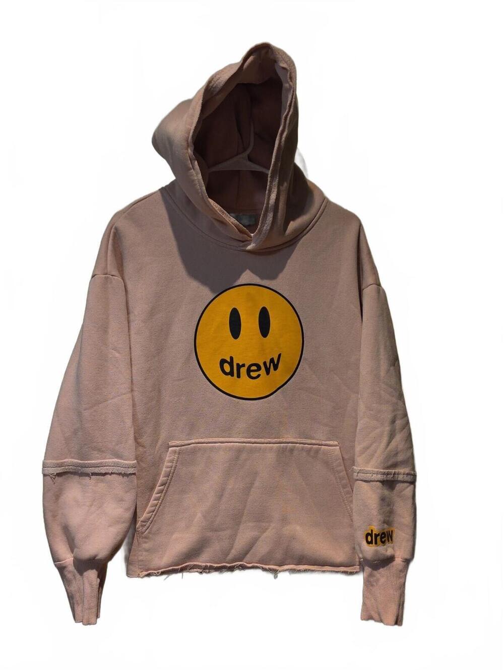 Drew House Mascot Deconstructed Hoodie Pink Dusty Rose Size Small